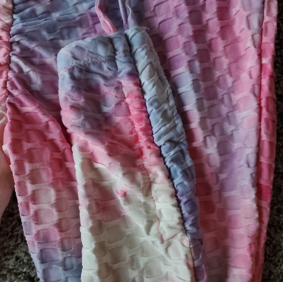 NWT 2 PIECE TIEDYE BOOTY ENHANCING LEGGING/TIGHT OUTFIT Sz XL - Picture 8 of 8